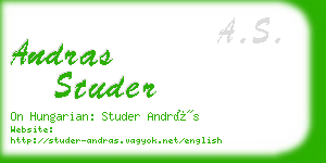 andras studer business card